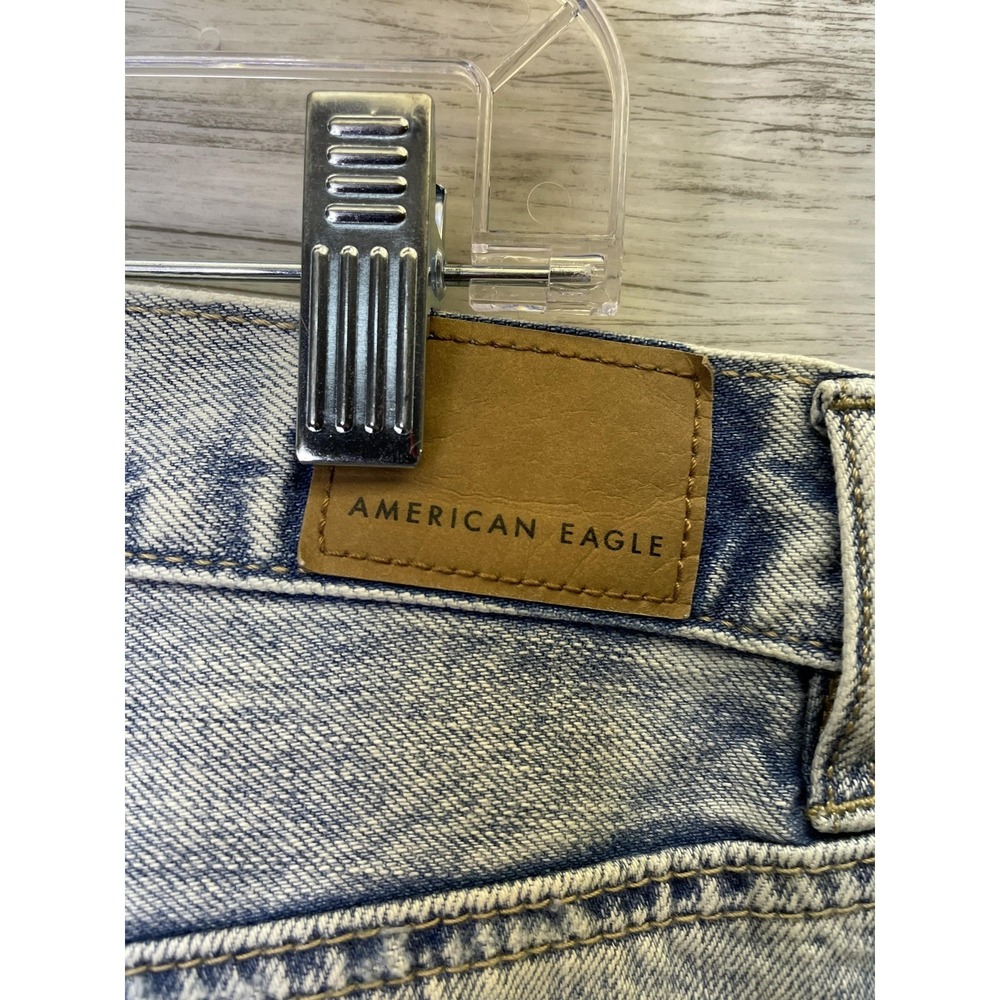 American Eagle Outfitters Jeans Womens 10 Blue Boyfriend Acid Wash Rainbow - Picture 9 of 13